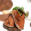 Hand Embroidered Brown Kurta Shalwar With Shoes - view 5