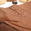 Hand Embroidered Brown Kurta Shalwar With Shoes - view 10