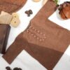 Hand Embroidered Brown Kurta Shalwar With Shoes - view 9