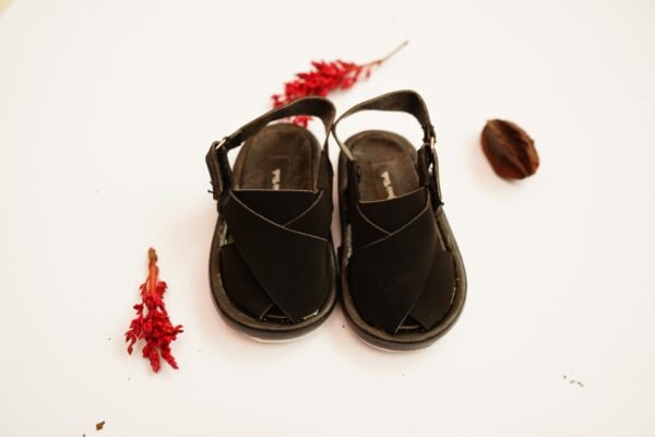 Plum Tarkashi Kurta Shalwar With Peshawari Chappal - view 9
