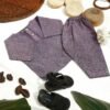 Plum Tarkashi Kurta Shalwar With Peshawari Chappal - view 5