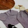 Plum Tarkashi Kurta Shalwar With Peshawari Chappal - view 7