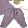 Plum Tarkashi Kurta Shalwar With Peshawari Chappal - view 8