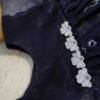 Embroidered Navy Blue Organza Frock Set - view 9