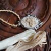 Hand Embroidered Ivory Pendant - view 3