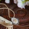 Hand Embroidered Ivory Pendant - view 4