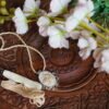 Hand Embroidered Ivory Pendant - view 5