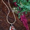 Hand Embroidered Flora Vintage Pendant - view 5