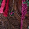 Hand Embroidered Vintage Pendant - view 3