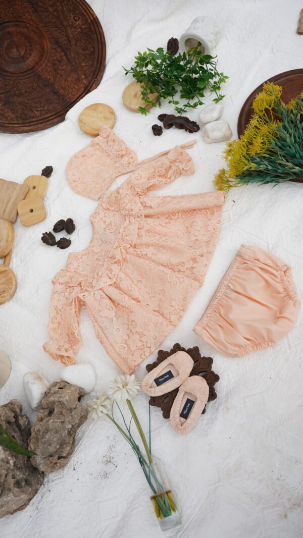 Peach Blossom Vintage Frock Set - view 5