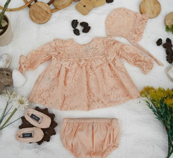 Peach Blossom Vintage Frock Set - view 3