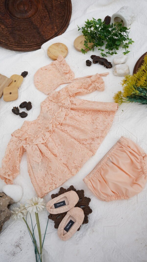 Peach Blossom Vintage Frock Set - view 8