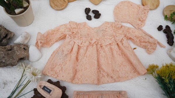Peach Blossom Vintage Frock Set - view 2