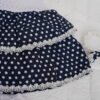 Embroidered Navy Blue Dots Frock Set - view 5