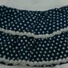Embroidered Navy Blue Dots Frock Set - view 8