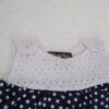 Embroidered Navy Blue Dots Frock Set - view 11