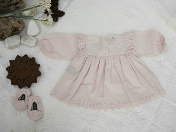 Lt Pink Embroidered Frock & Shoe - view 6