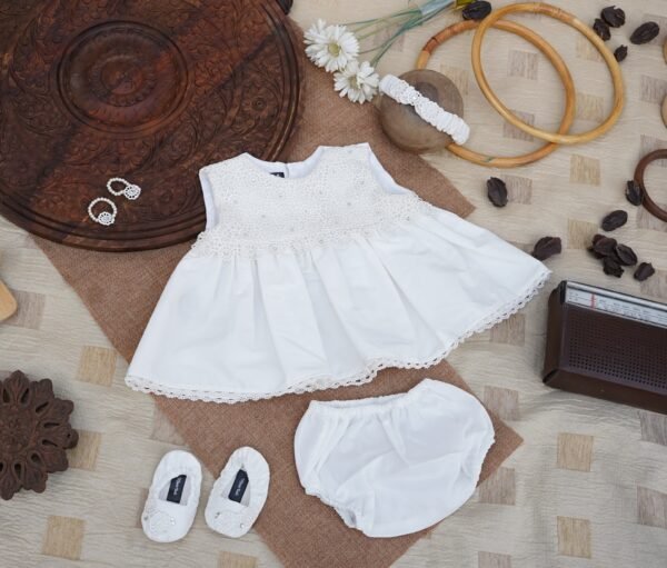 Pearl White Frock Set - view 10