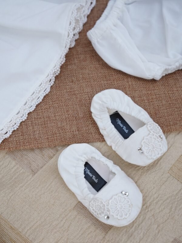 Pearl White Frock Set - view 7