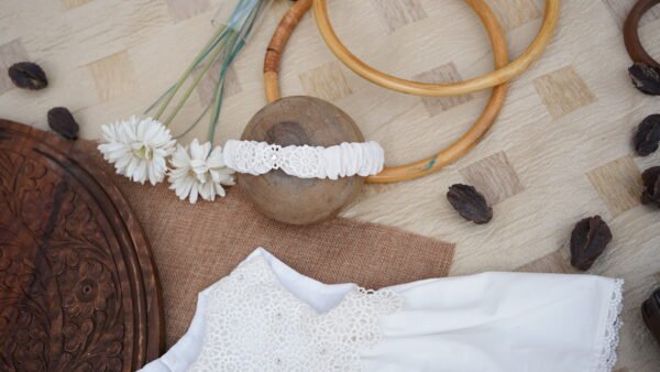 Pearl White Frock Set - view 8