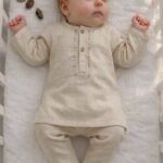 Hand Embroidered Off White Kurta Shalwar With Khari