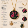 Hand Embroidered Vintage Pendant - view 4