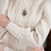 Hand Embroidered Flora Vintage Pendant