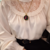 Hand Embroidered Vintage Pendant