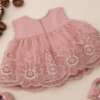 Embroidered Organza Frock Set - view 4