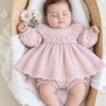 Lt Pink Embroidered Frock & Shoe
