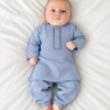 Ice Blue Tarkashi Kurta Shalwar With Peshawari Chappal