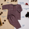Plum Tarkashi Kurta Shalwar With Peshawari Chappal - view 10