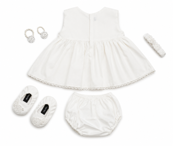 Pearl White Frock Set - view 12