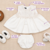 Pearl White Frock Set - view 14