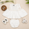 Pearl White Frock Set - view 2
