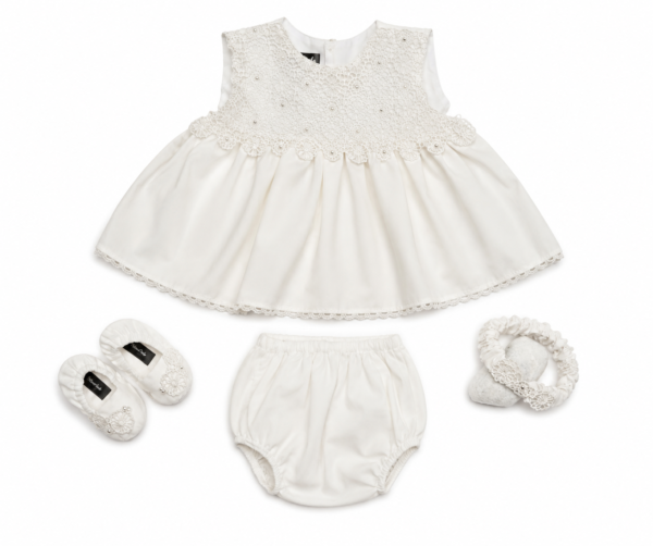 Pearl White Frock Set - view 13