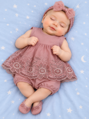 Embroidered Organza Frock Set