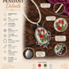 Hand Embroidered Flora Vintage Pendant - view 6