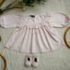 Lt Pink Embroidered Frock & Shoe - view 2