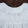 Hand Embroidered Pearl White and Gold - view 6