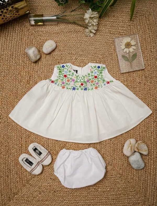 Hand Embroidered Multi Little Blooms - view 4