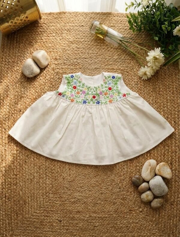 Hand Embroidered Multi Little Blooms - view 5