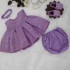 Lavender Jacquard Frock Set - view 8
