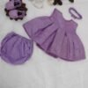 Lavender Jacquard Frock Set - view 9