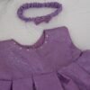 Lavender Jacquard Frock Set - view 7