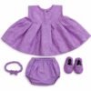 Lavender Jacquard Frock Set - view 2